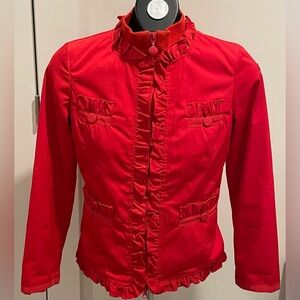 Love ❤️ Moschino Vibrant Red Ruffle Jacket